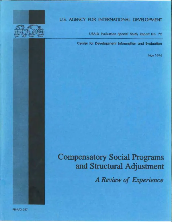 Compensatory social programs and structural adjustment : a review of experience