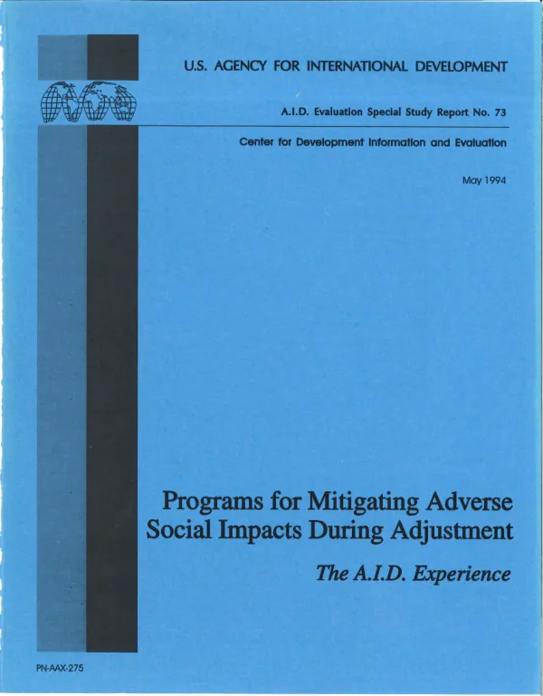 Programs for mitigating adverse social impacts during adjustment : the A.I.D. experience