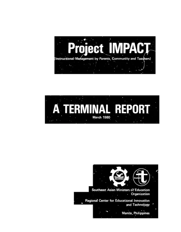 Project IMPACT : a terminal report