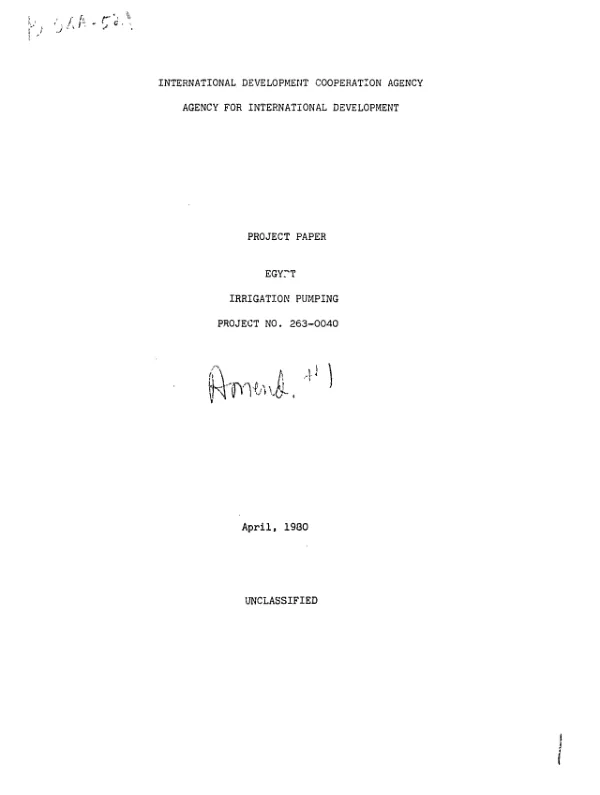 Irrigation pumping : amendment no. 1