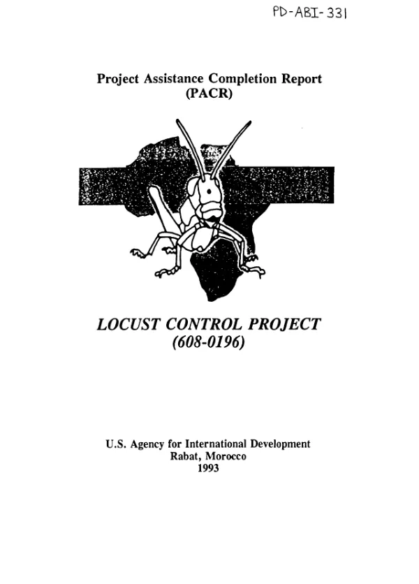 Project assistance completion report (PACR) : locust control project (608-0196)