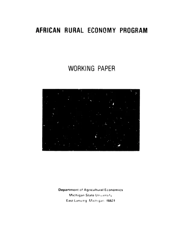 Techniques of production, efficiency and profitability in the Sierra Leone clothing industry
