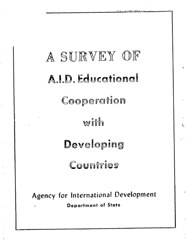 A survey of A.I.D. educational cooperation with developing countries