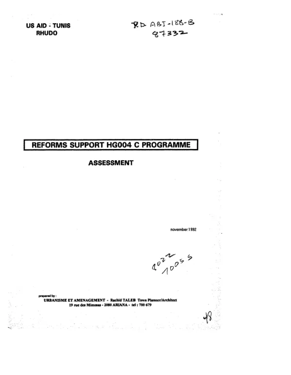 Reforms support HG004C programme : assessment