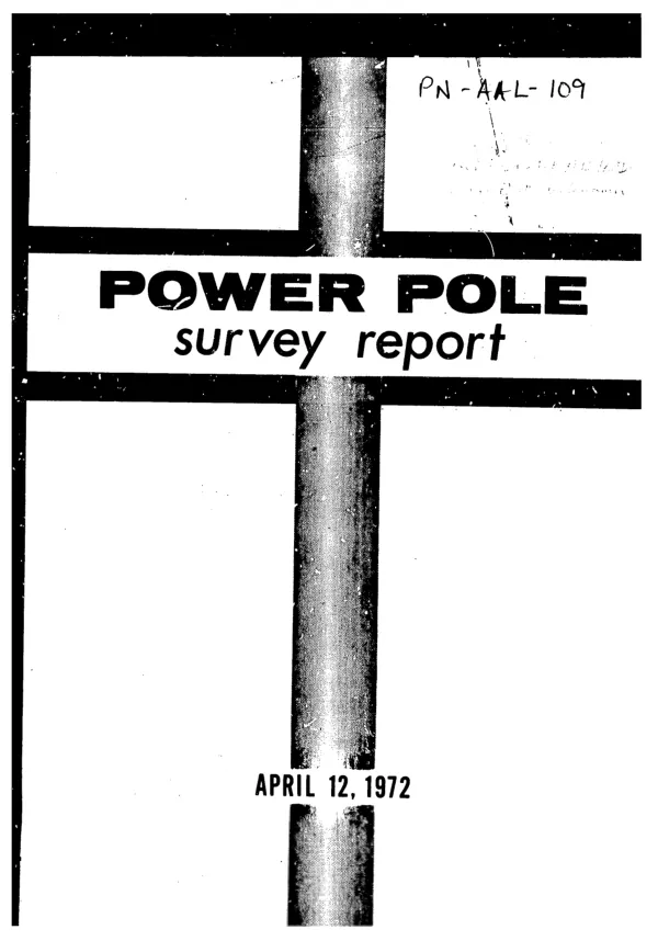 Power pole survey report