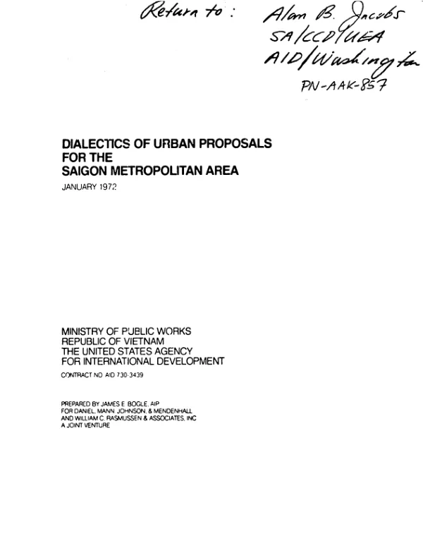 Dialectics of urban proposals for the Saigon metropolitan area