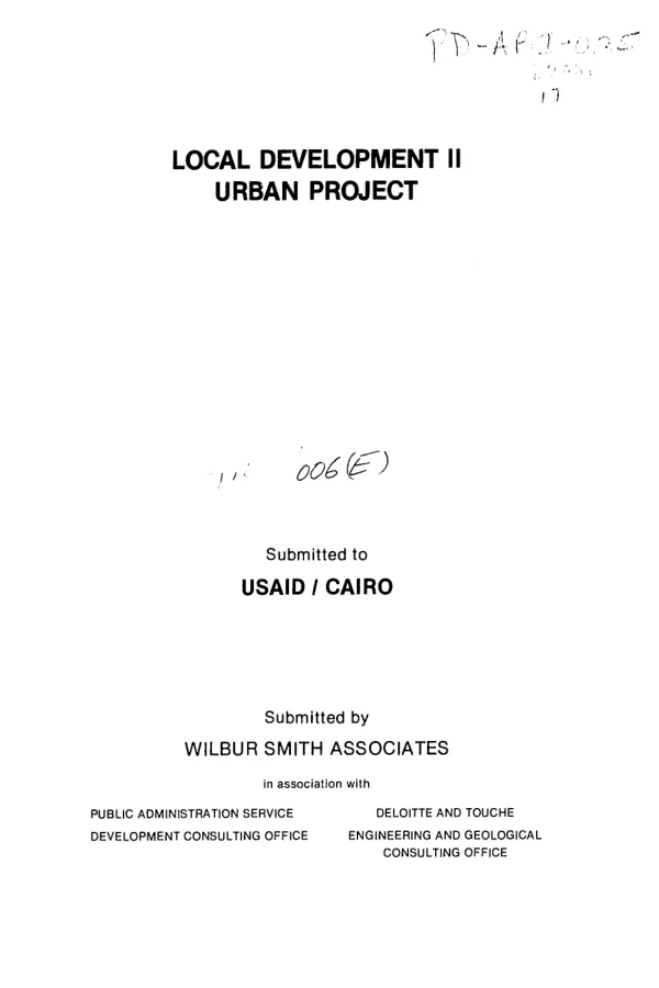 Report of LD II urban training impact evaluation : land management units for training courses completed in 1990