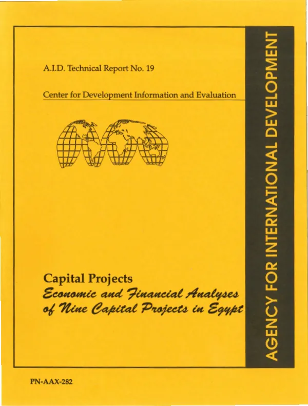 Capital projects : economic and financial analyses of nine capital projects in Egypt