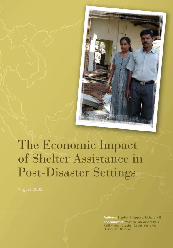 Economic impact of shelter assistance in post-disaster settings