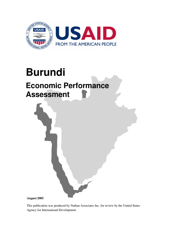 Burundi economic performance assessment