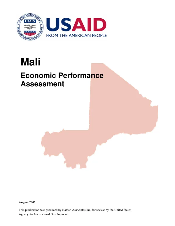 Mali economic performance assessment
