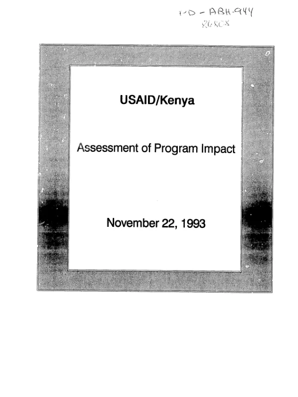 USAID/Kenya : assessment of program impact