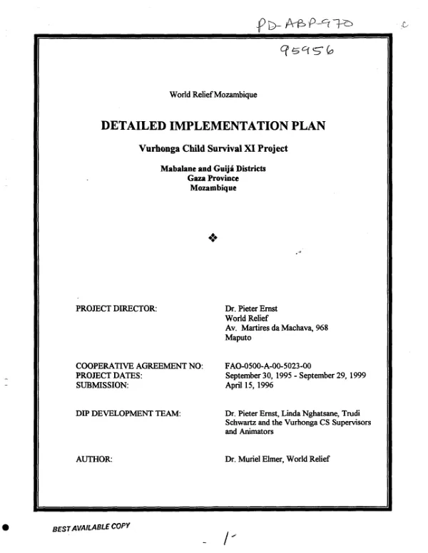 Review of condom distribution and supply strategies in Namibia, December 2-15, 2004