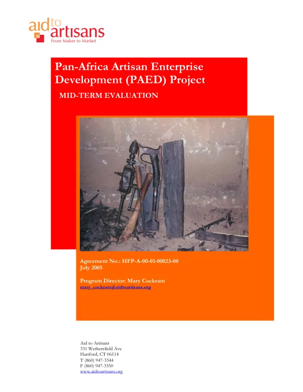 Pan-Africa artisan enterprise development (PAED) project : mid-term evaluation