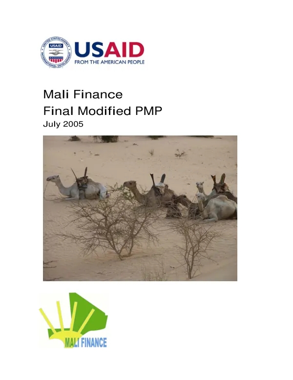 Mali finance : final modified PMP