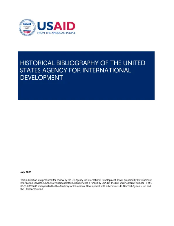 Historical bibliography of the United States Agency for International Development