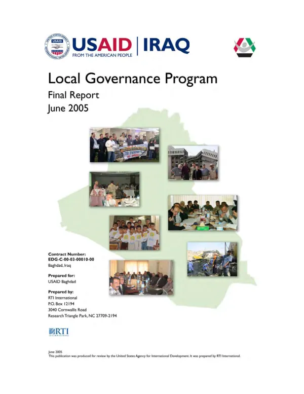 Local governance program : final report, June 2005
