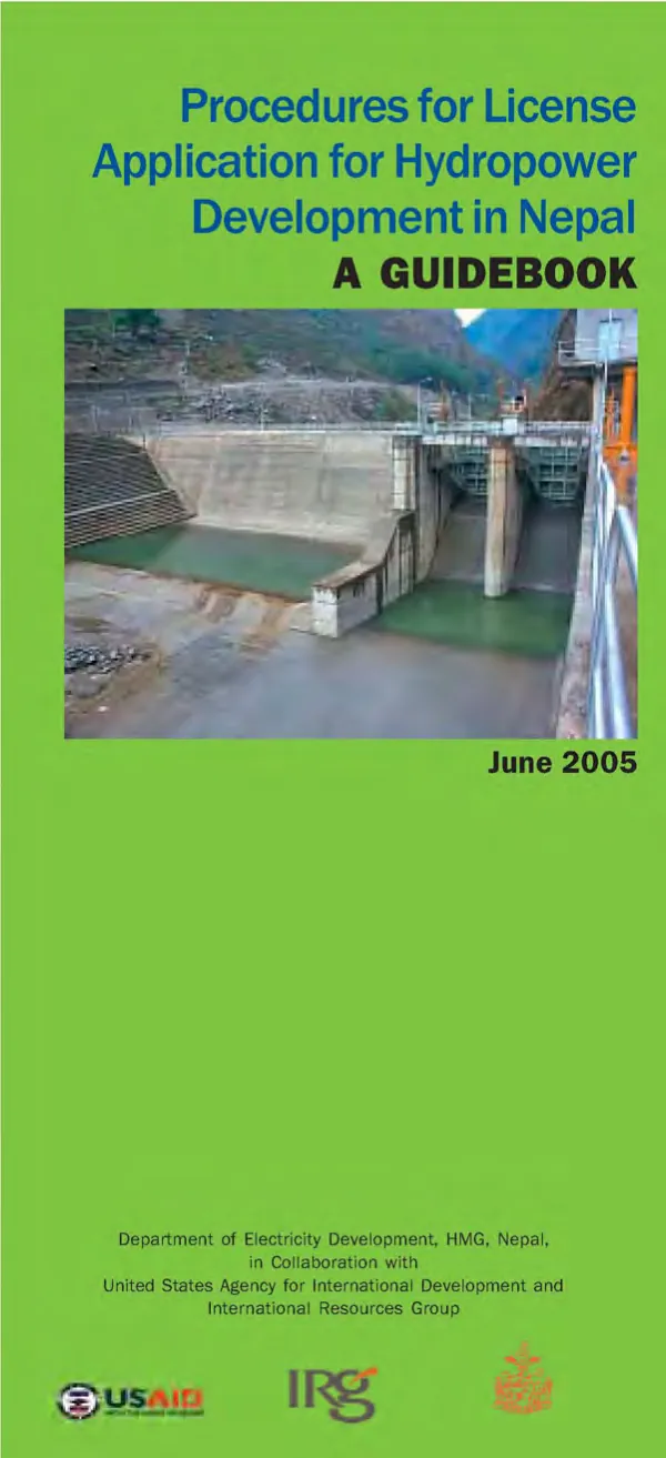 Procedures for license application for hydropower development in Nepal : a guidebook