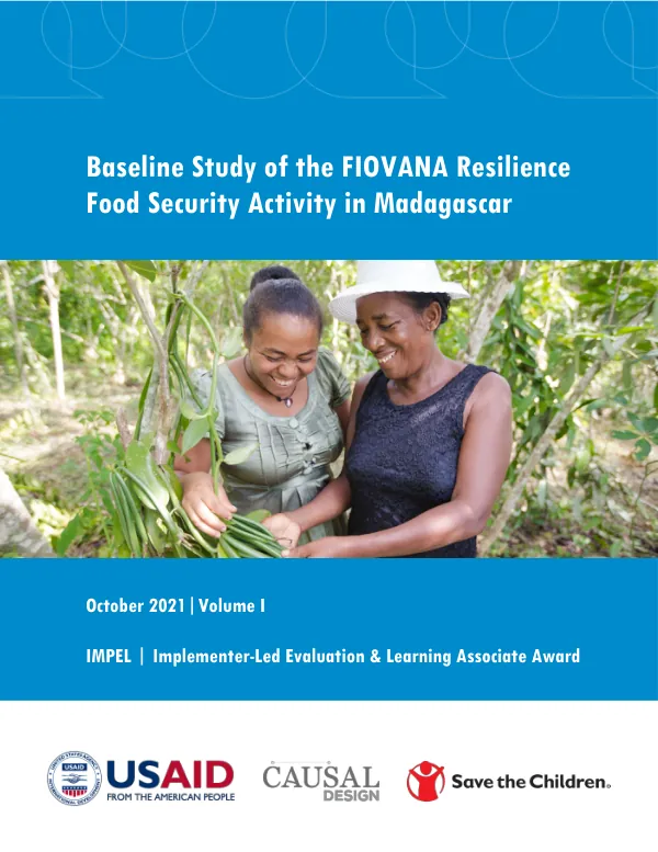 Baseline study of the FIOVANA resilience food security activity in Madagascar (volume 1)