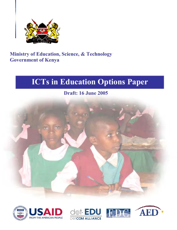 ICTs in education options paper