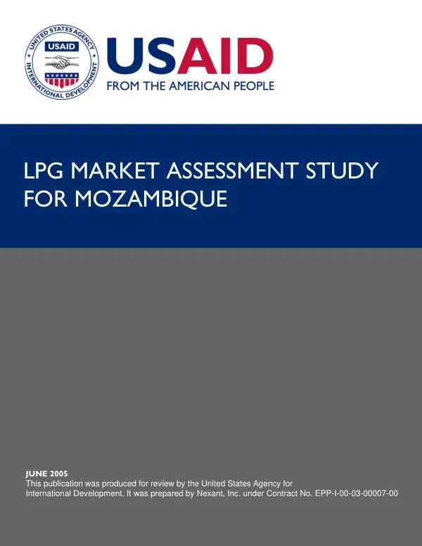 LPG market assessment study for Mozambique