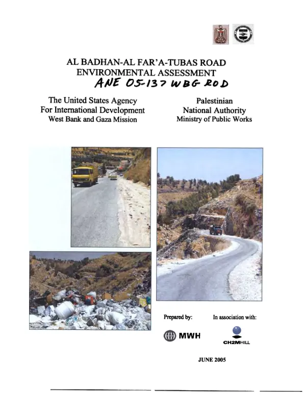 Al Badhan-Al Far"a-Tubas Road : environmental assessment