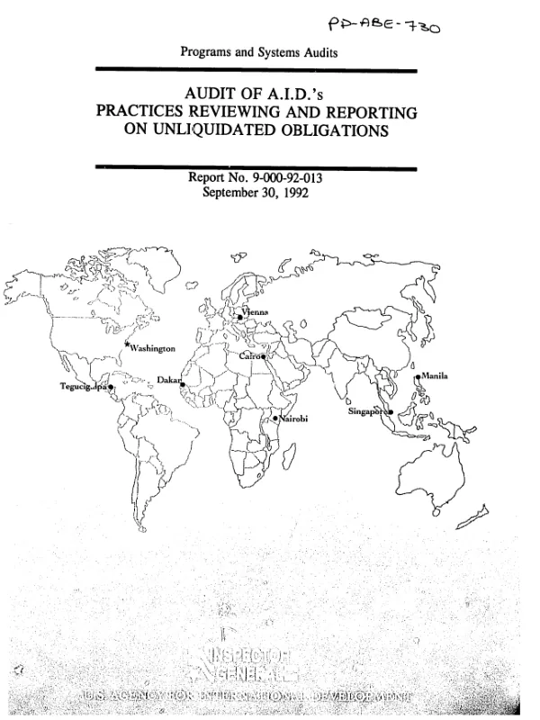 Audit of AID"s practices reviewing and reporting on unliquidated obligations