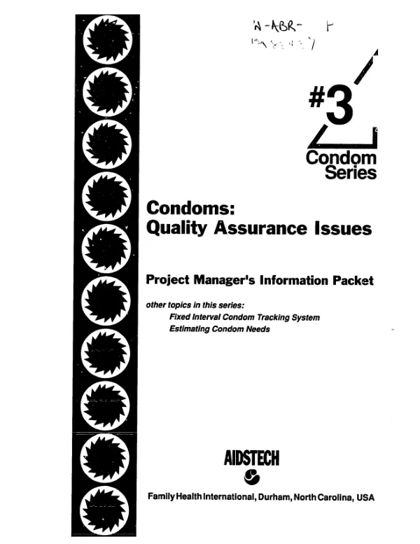 Condoms : quality assurance issues