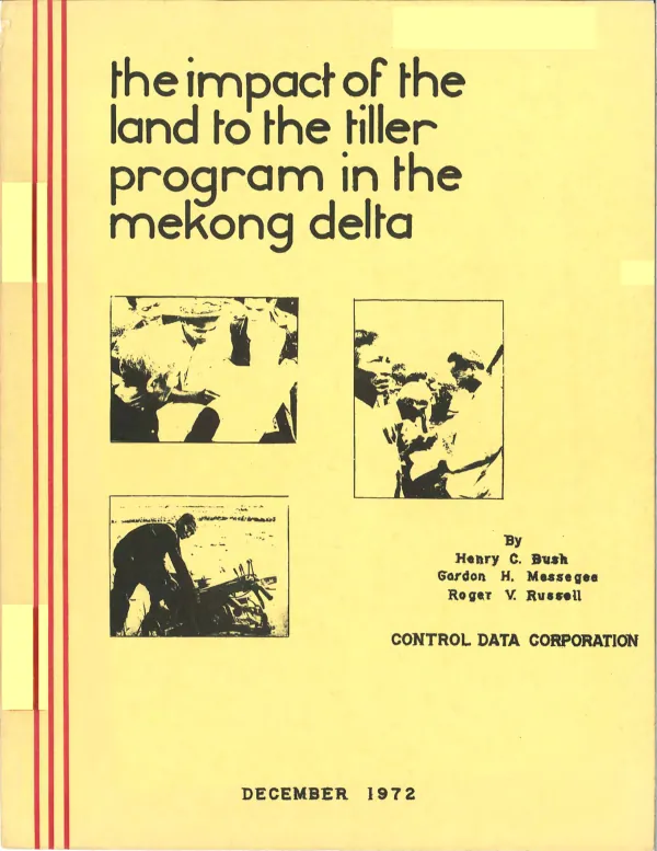 Impact of the land to the tiller program in the Mekong Delta