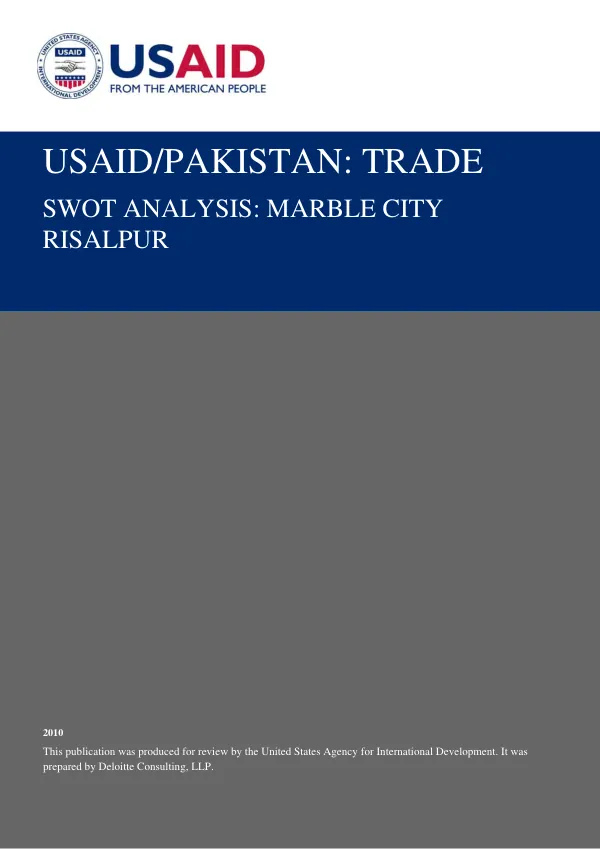 SWOT analysis : Marble City Risalpur