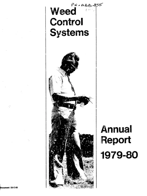 Annual report 1979-80 : weed control systems and systems utilization for representative farms in developing countries