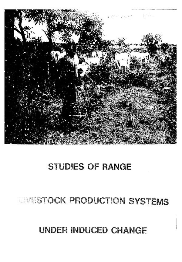 Studies of range livestock production systems under induced change