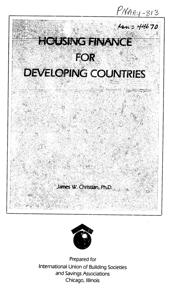 Housing finance for developing countries