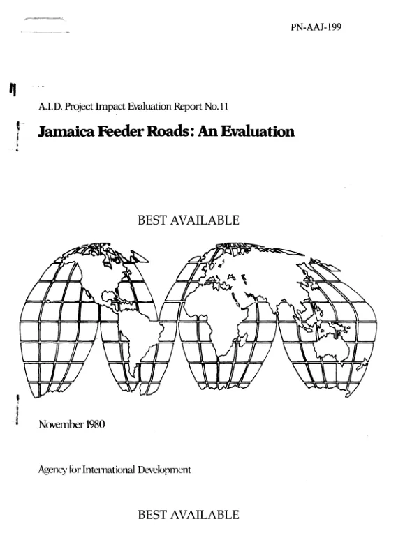 Jamaica feeder roads : an evaluation