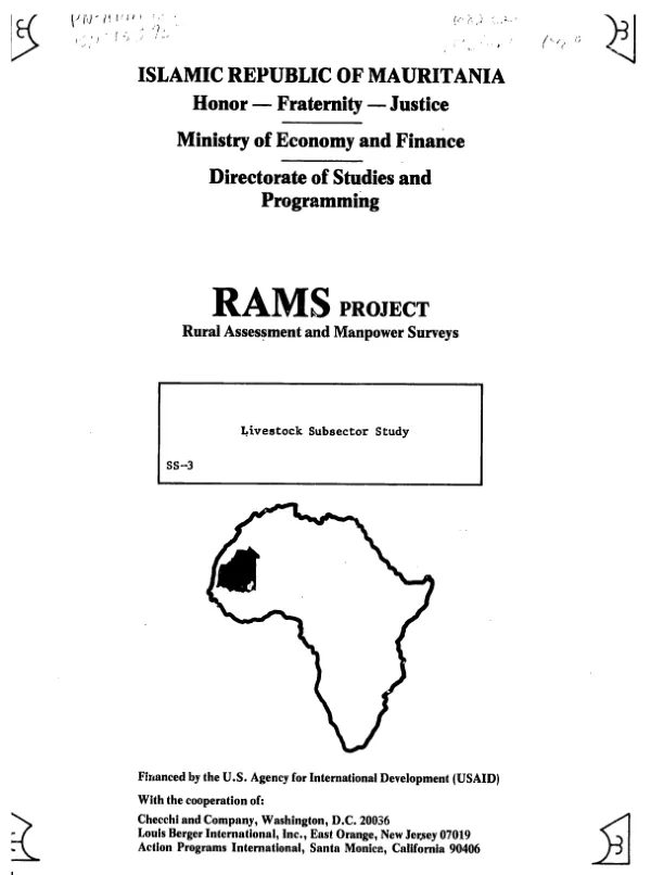 Livestock subsector study