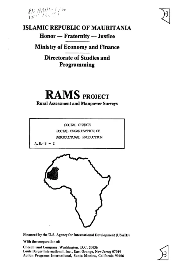 Social change : social organization of agricultural production