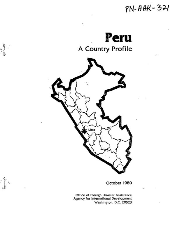 PERU : A COUNTRY PROFILE
