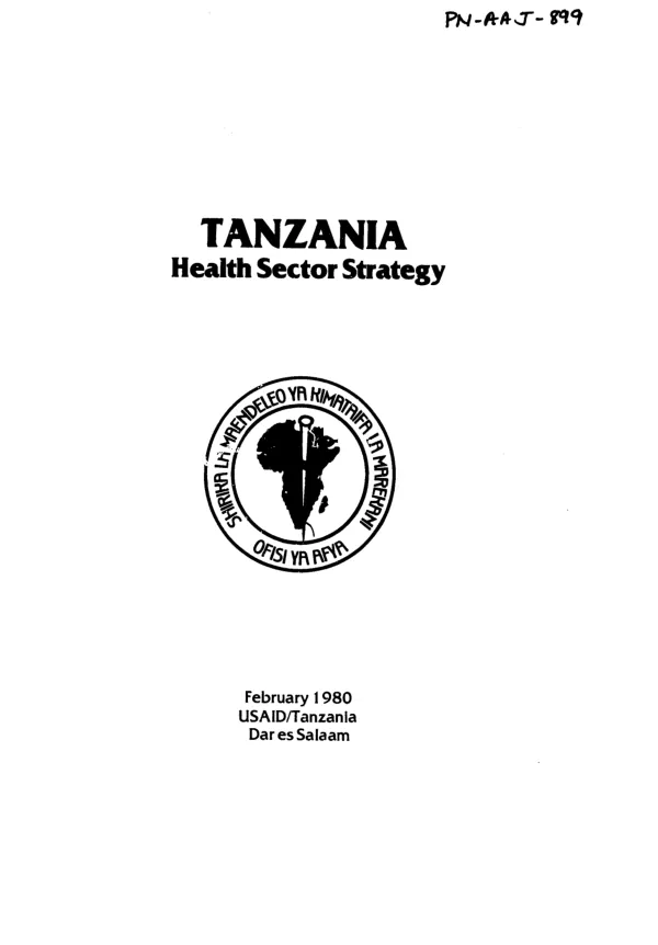Tanzania health sector strategy