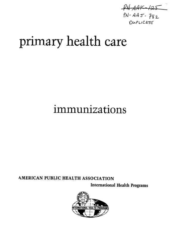 IMMUNIZATIONS