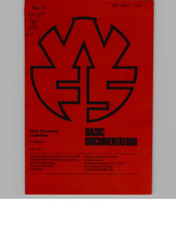 DATA PROCESSING GUIDELINES, BASIC DOCUMENTATION, V. 1