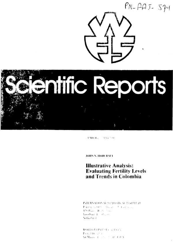 ILLUSTRATIVE ANALYSIS : EVALUATING FERTILITY LEVELS AND TRENDS IN COLOMBIA