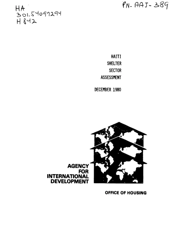 Haiti shelter sector assessment