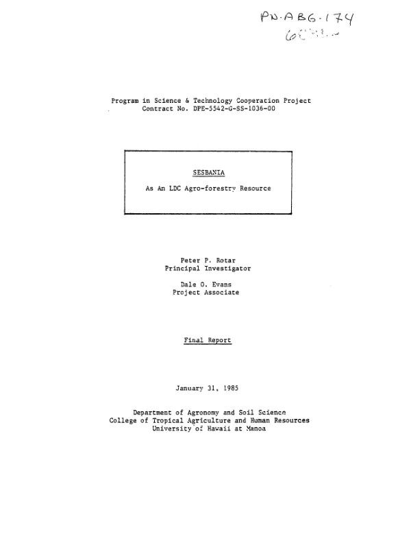 Draft Environmental Report on Mali