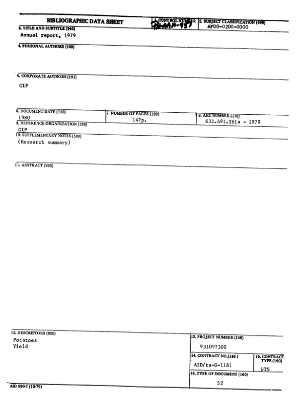 Annual Report, 1979