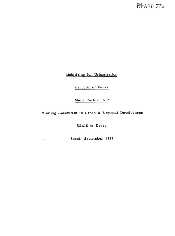 FIELD REPORT : AN ASSESSMENT OF TRANSPORT INFRASTRUCTURE RELATIVE TO ZAMBIAN COASTAL LINKAGE