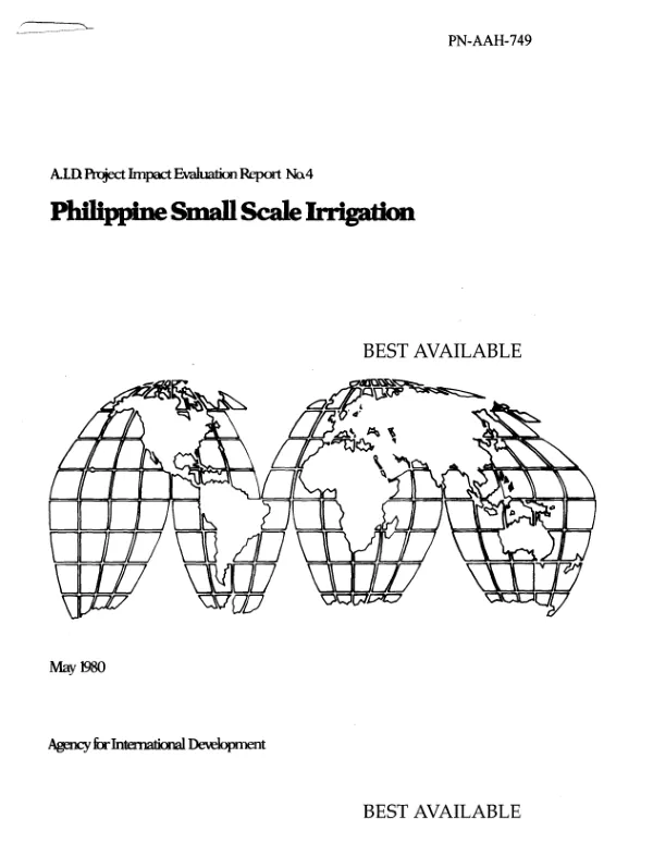 Philippine small scale irrigation