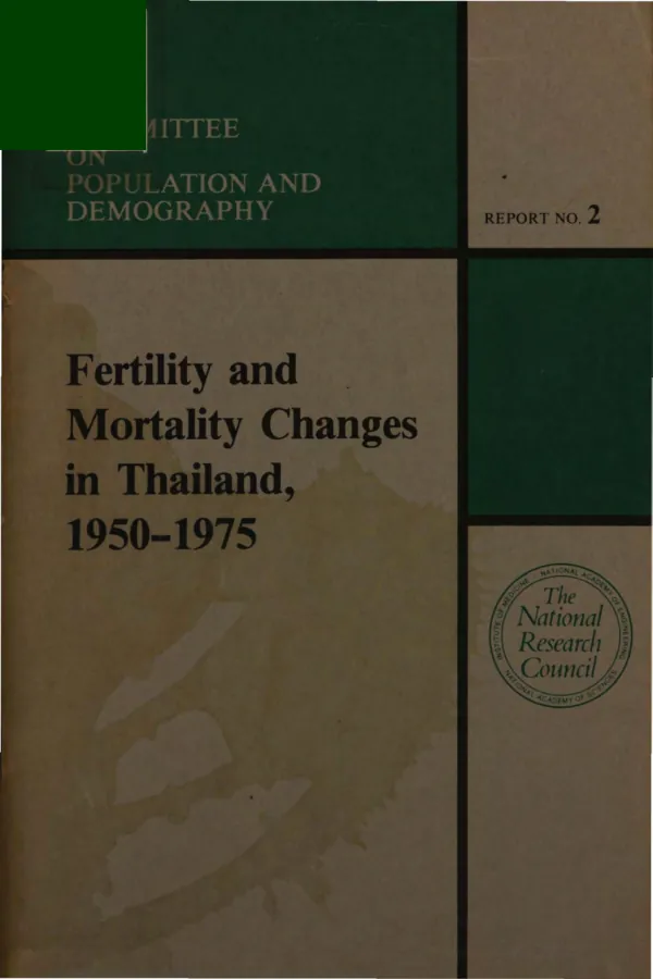 Fertility and mortality changes in Thailand, 1950-1975
