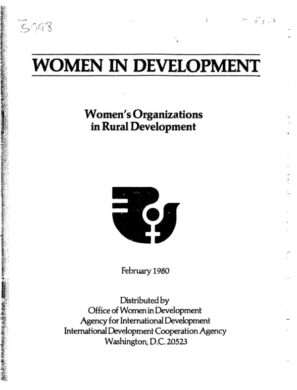 Women"s organizations in rural development