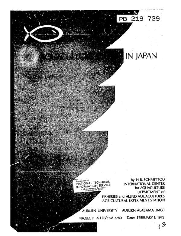 AQUACULTURAL SURVEY IN JAPAN