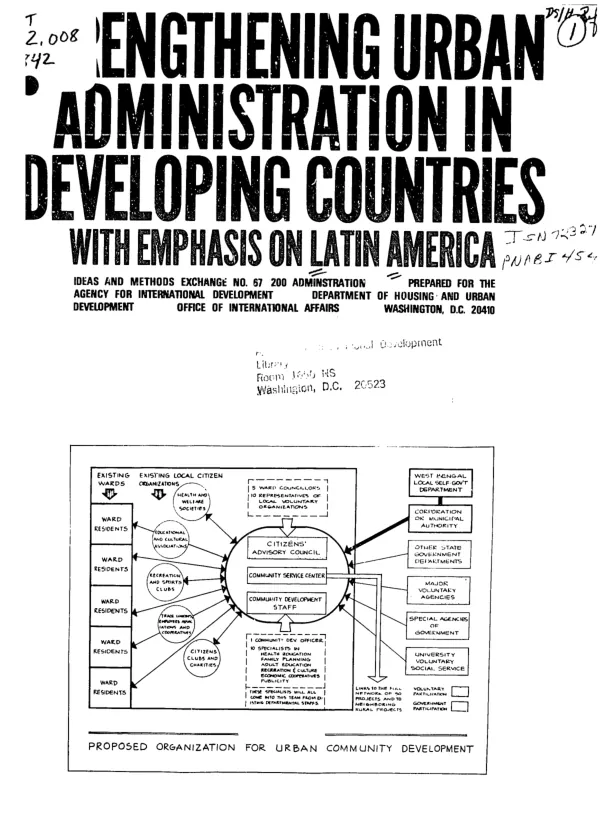 Strengthening urban administration in developing countries with emphasis on Latin America